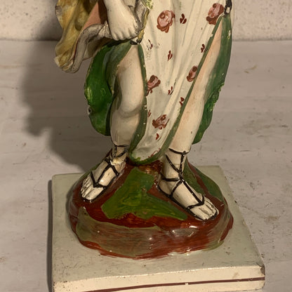 Antique Staffordshire Pearlware, Diana (Artemis), Goddess of the Hunt, from 1820.