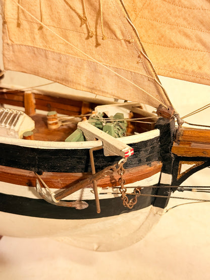 Antik håndbygget Modelskib af Marstal jagt, "Josina”
