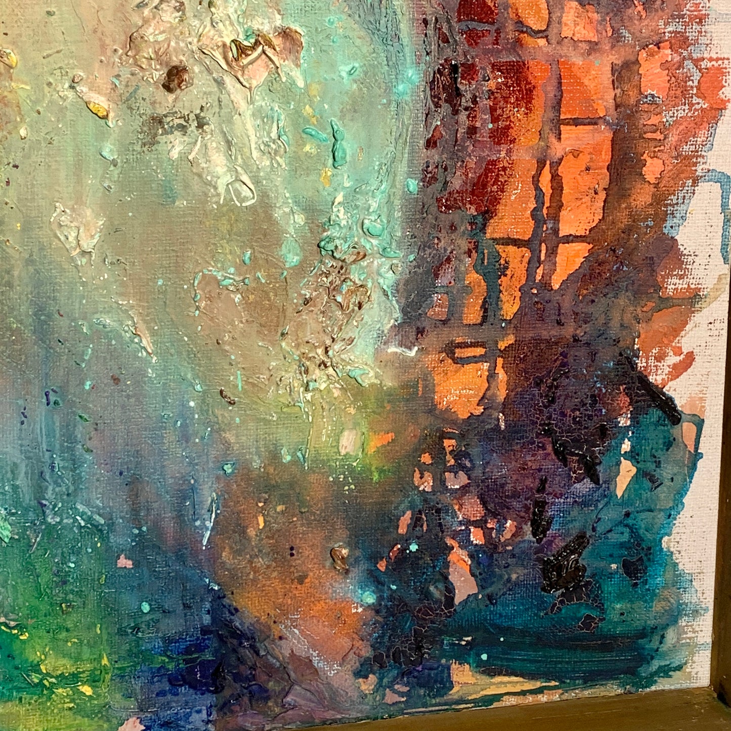 Ældre Abstrakt oliemaleri, usigneret.