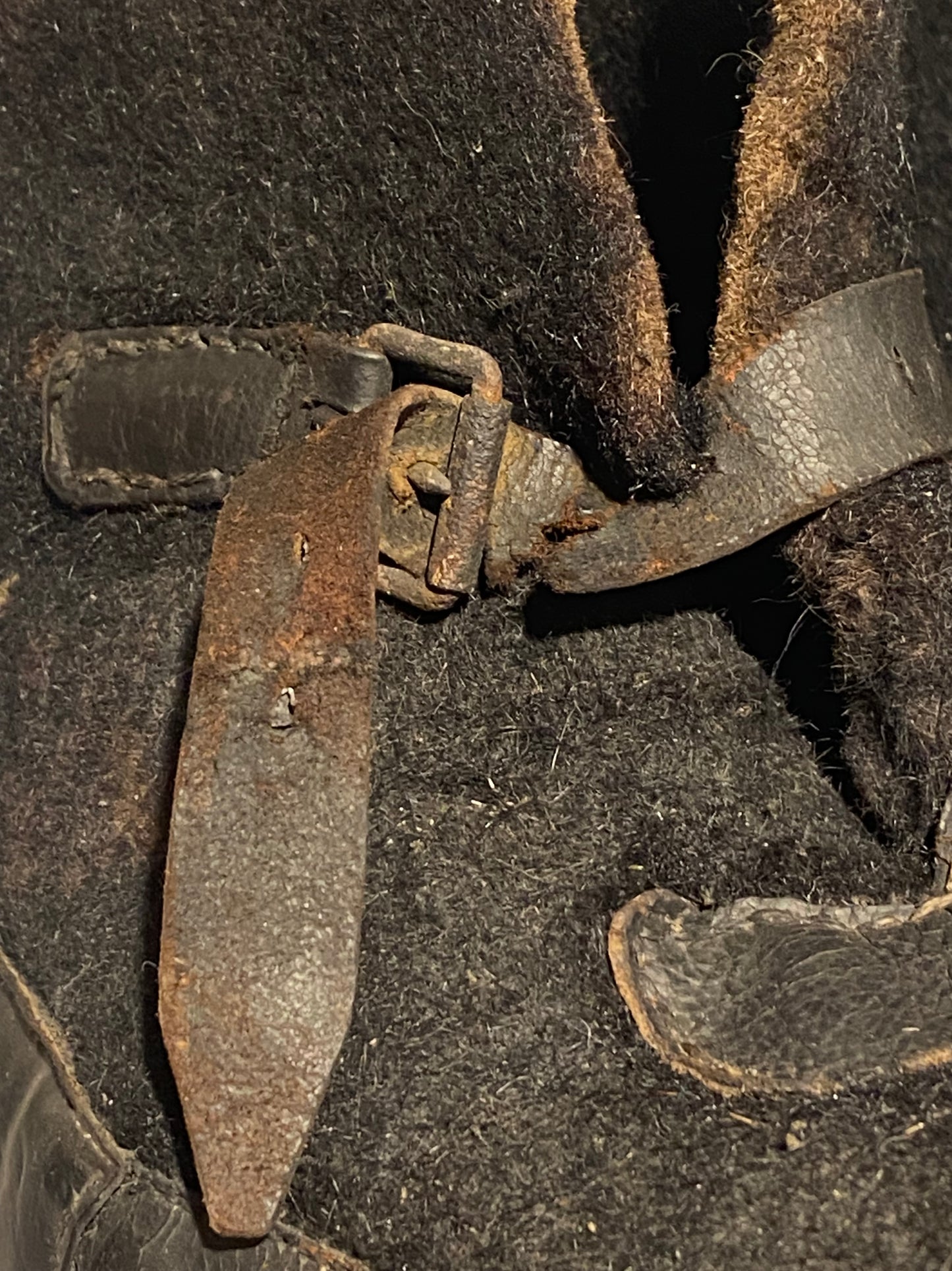 Sjældne tyske WW2 vinter vagtpost-støvler. Sen variant, fra 1944-45