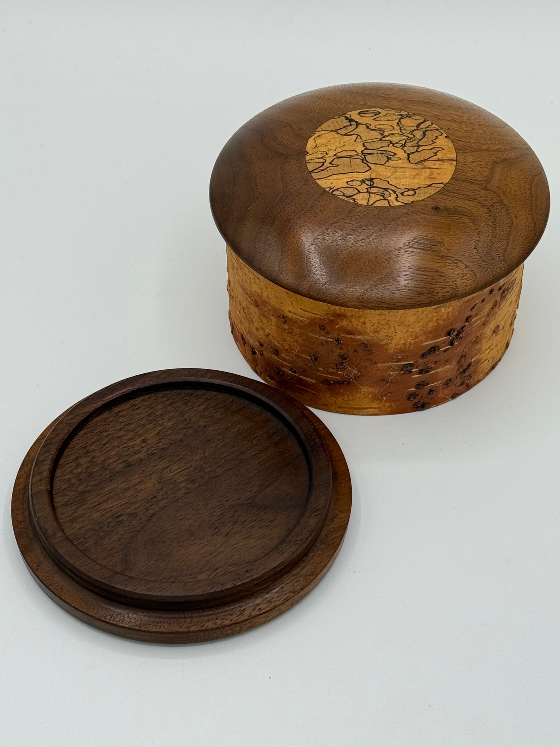 Vintage smuk håndlavet birkebarks Shaker boks