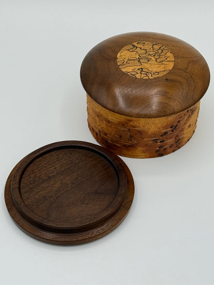 Vintage smuk håndlavet birkebarks Shaker boks