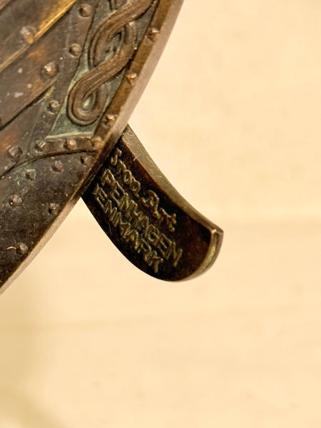 Edward Aagaard, ældre bronze Viking Drageskib, fra midt 1900 tallet.