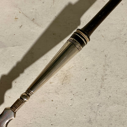 Antik lang sølv punch ske, fra 1842.