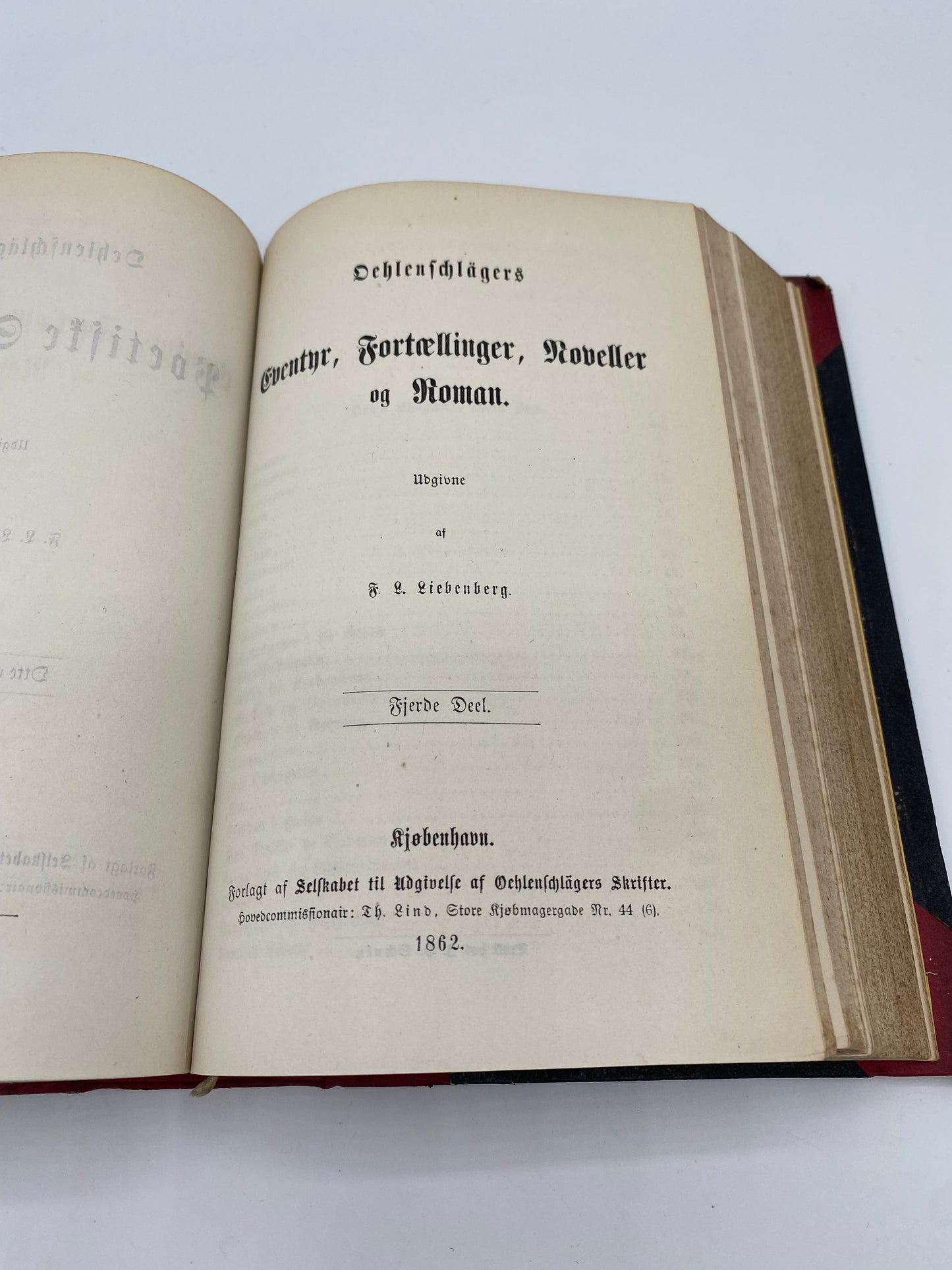 Oehlenschlägers Eventyr, Fortællinger, Noveller og Roman. Af Adam Oehlenschläger. 3. Og 4. Del. Antikvarisk dansk bog. 1. Udgave. 