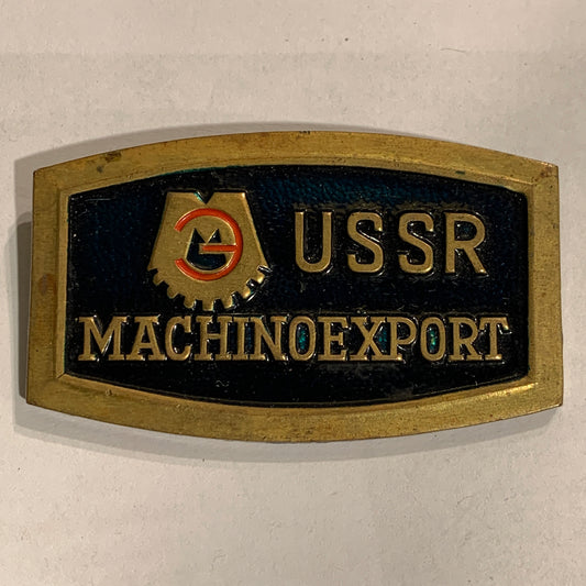 USSR MachinoExport. Company exhibition representative mark.