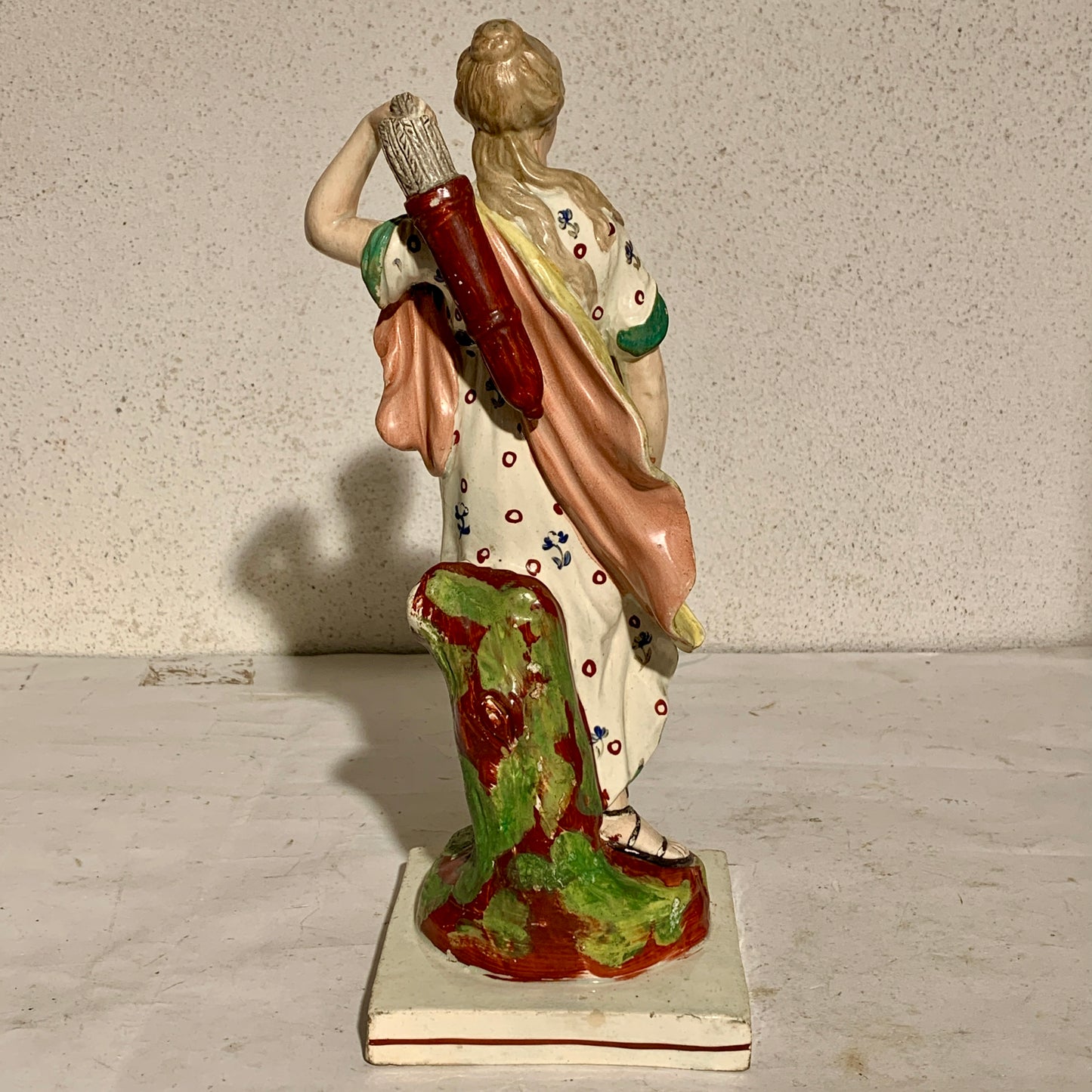 Antique Staffordshire Pearlware, Diana (Artemis), Goddess of the Hunt, from 1820.