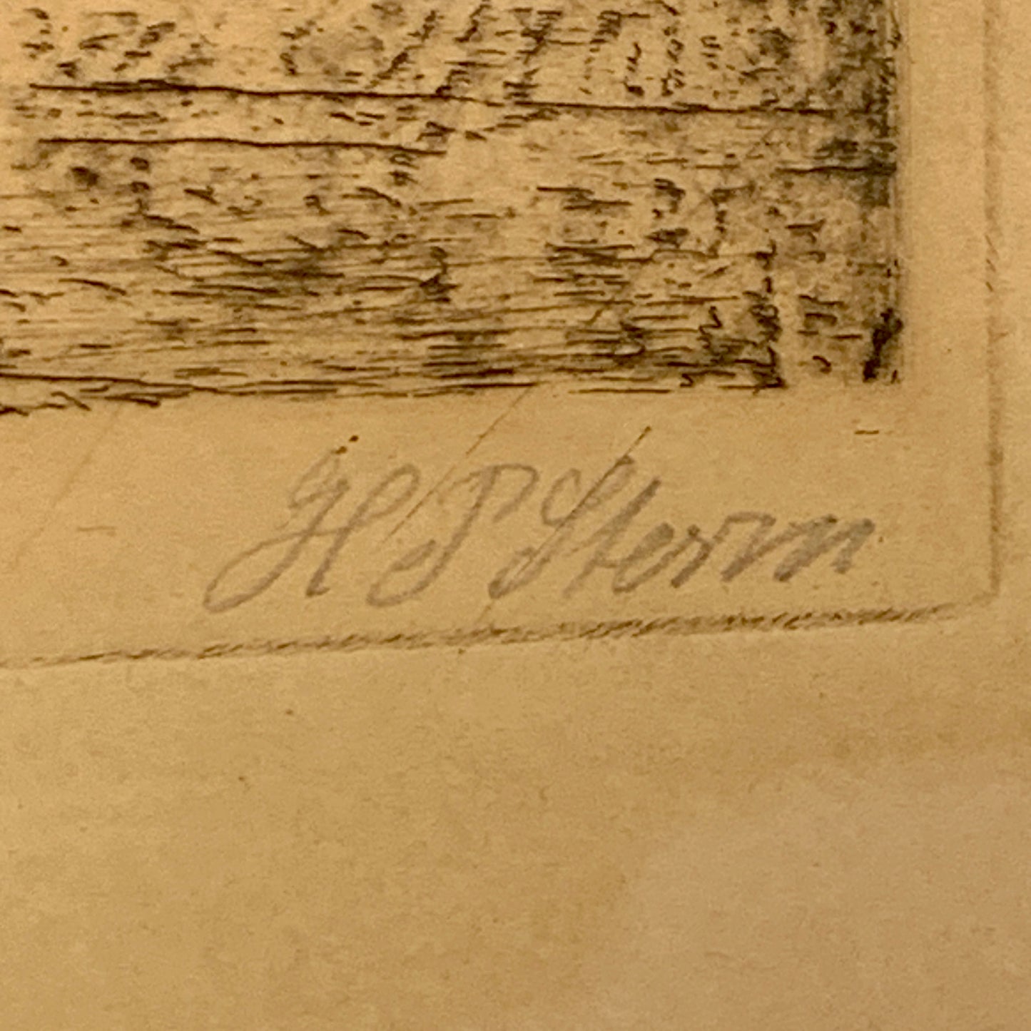 Hans Peter Storm (f.1878 til 1941.)Radering af gadeparti i København.