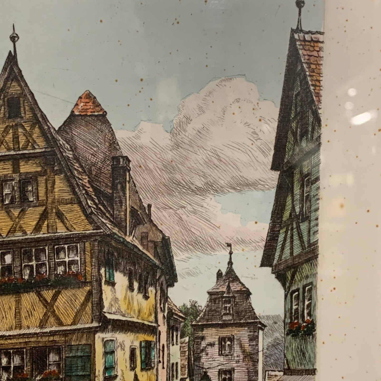 Heinz Kanst(f.1928-2003.)farveradering af Rothenberg porten, fra midt 1900tallet.