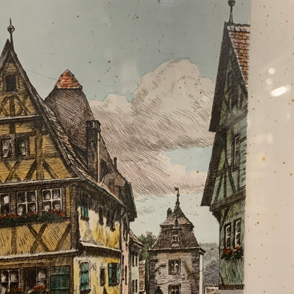 Heinz Kanst(f.1928-2003.)farveradering af Rothenberg porten, fra midt 1900tallet.