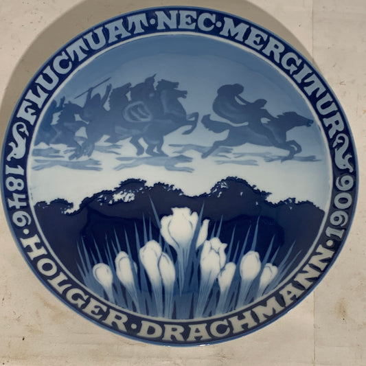 Porsgrund Mindeplatte fra 1906. Holger Drachmann 1846-1906