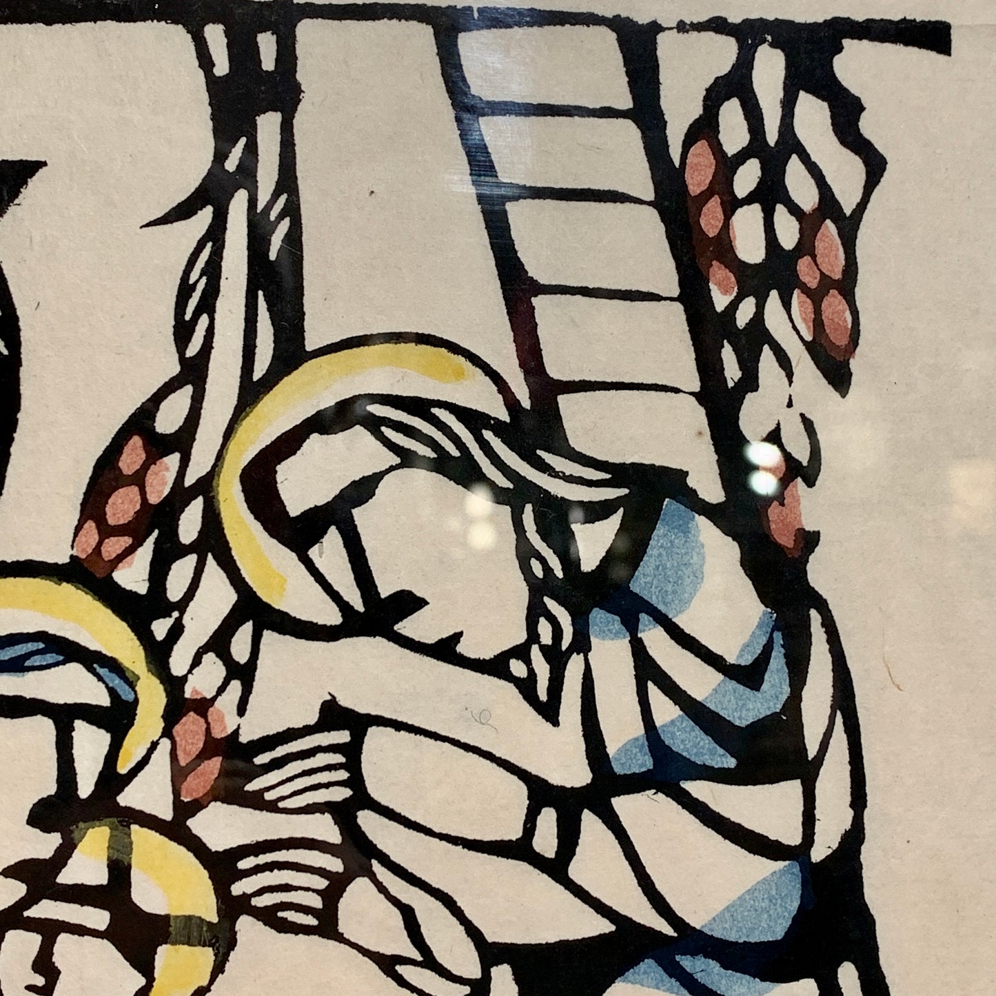 Sadao Watanabe (f.1913-1996)håndkoloreret Stencil-tryk fra 1982.