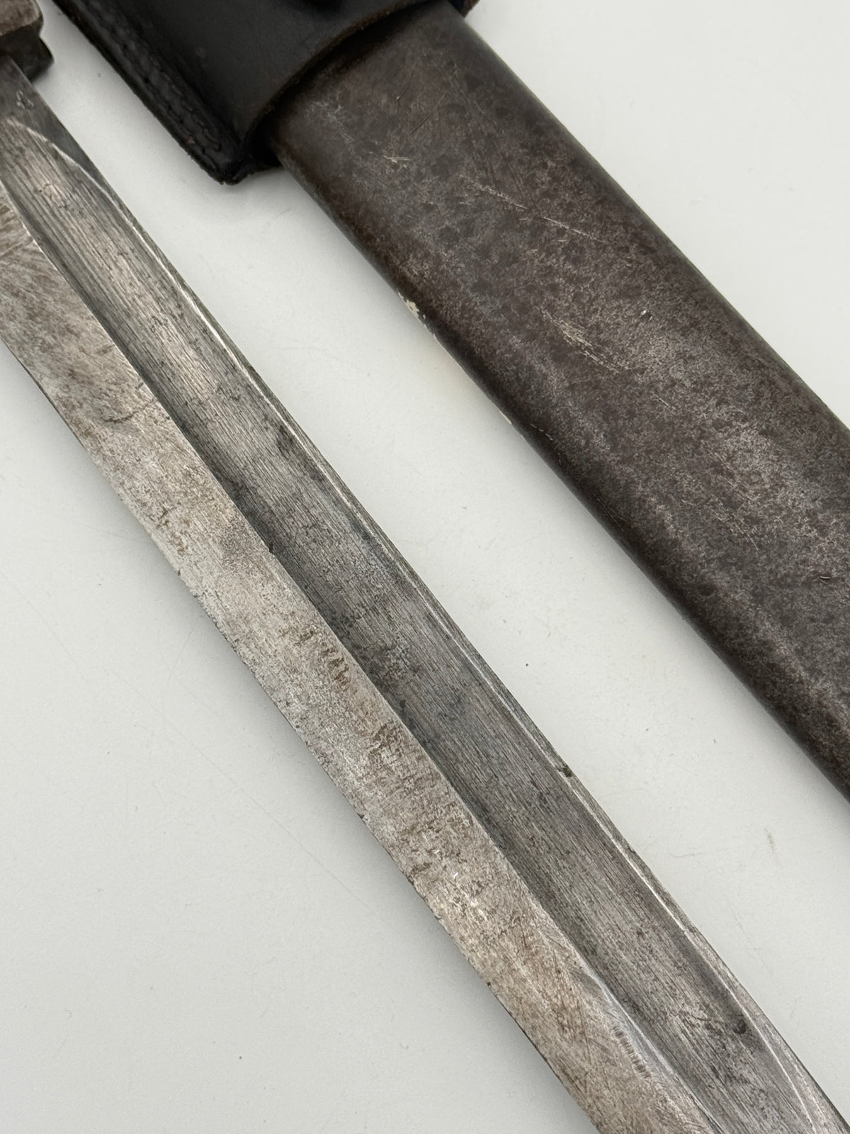 Tysk WW2 nummer-ens Ernst Pack & Söhne Mauser K98 S84/98 III bajonet med frø.