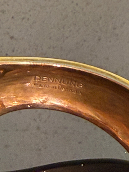 Erik Dennung (1925-2007.) vintage kobber & messing armring.