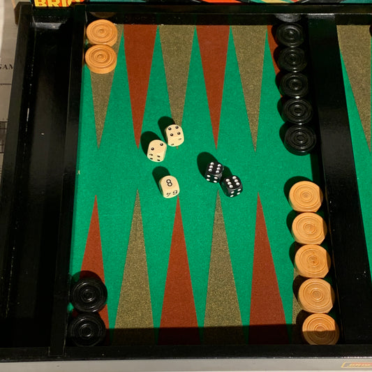 Vintage Backgammon fra BRIO, i original æske, fra 1970érne.