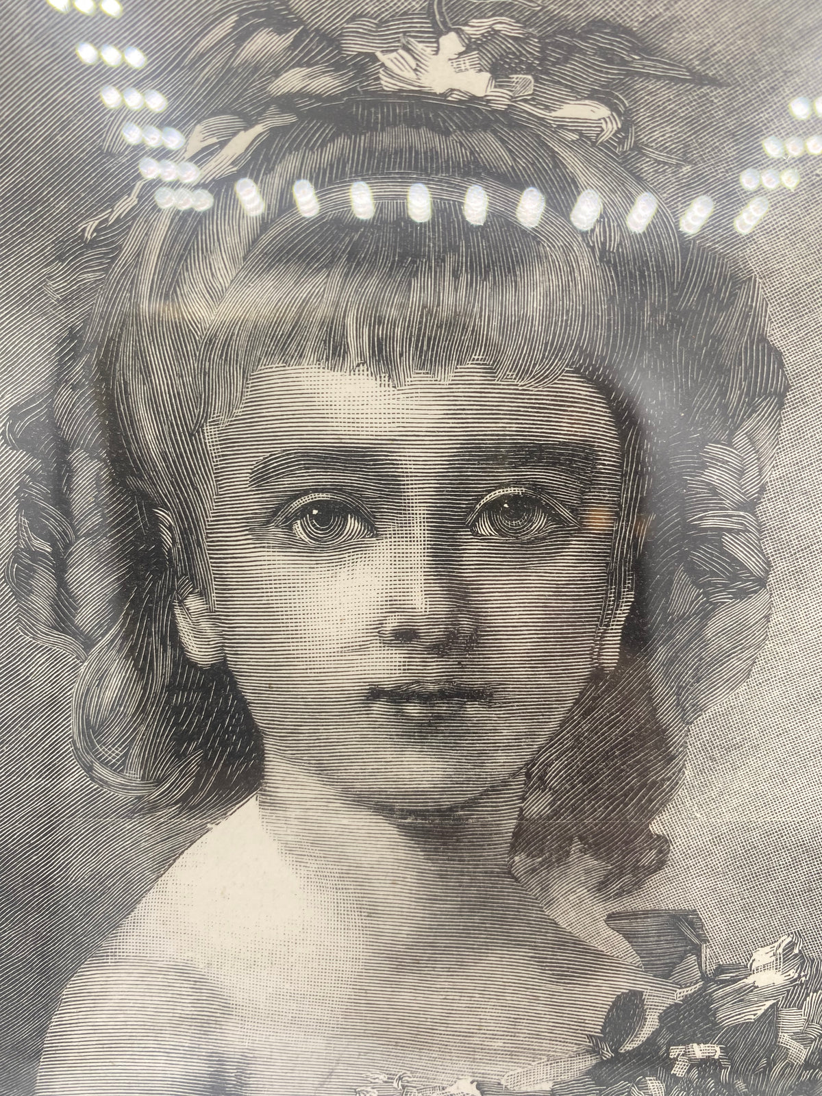Fra Salonen i Paris. Antik dansk træsnitsgravering. Fra 1881