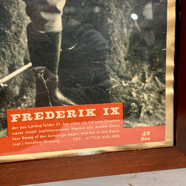 Kong Frederik den IX. Ældre originalt magasin udklip fra 1950.