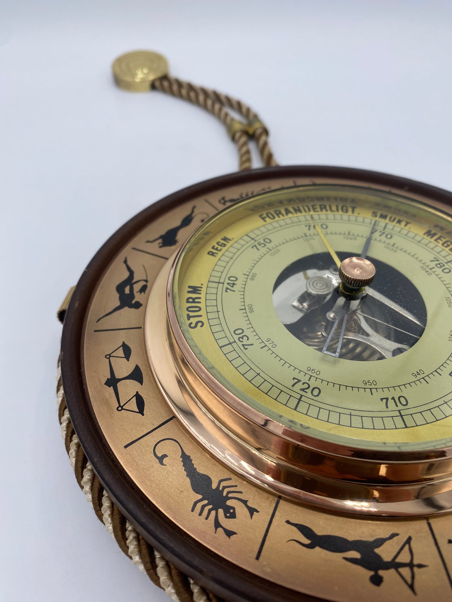 Vintage Barometer med Stjernetegn. Midt 20. årh
