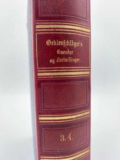 Oehlenschlägers Eventyr, Fortællinger, Noveller og Roman. Af Adam Oehlenschläger. 3. Og 4. Del. Antikvarisk dansk bog. 1. Udgave. 