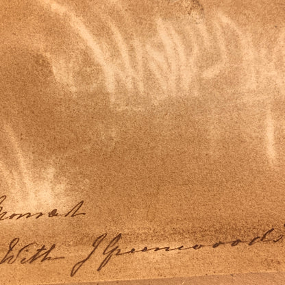 Antik akvarel maleri, USA, fra 1800 tallet
