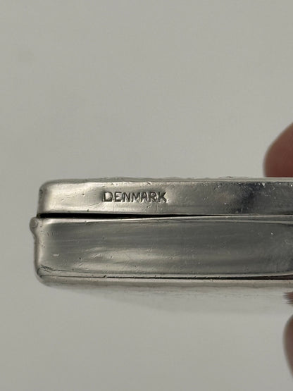 Vintage silver belt buckle with Danmark engraved on it. Start/mid 20th century