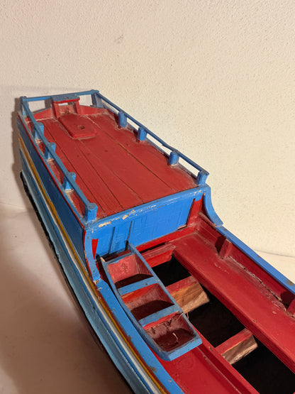 Antik håndbygget Modelskib af Kinesisk Junke