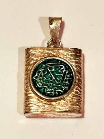 Ældre arabisk bønne vedhæng i sterling sølv