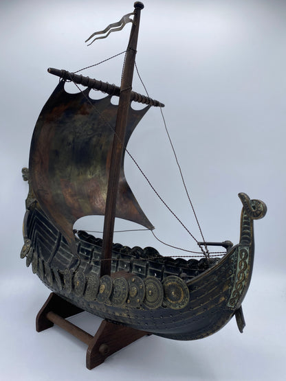Edward Aagaard, ældre bronze Viking Drageskib, fra 20. årh