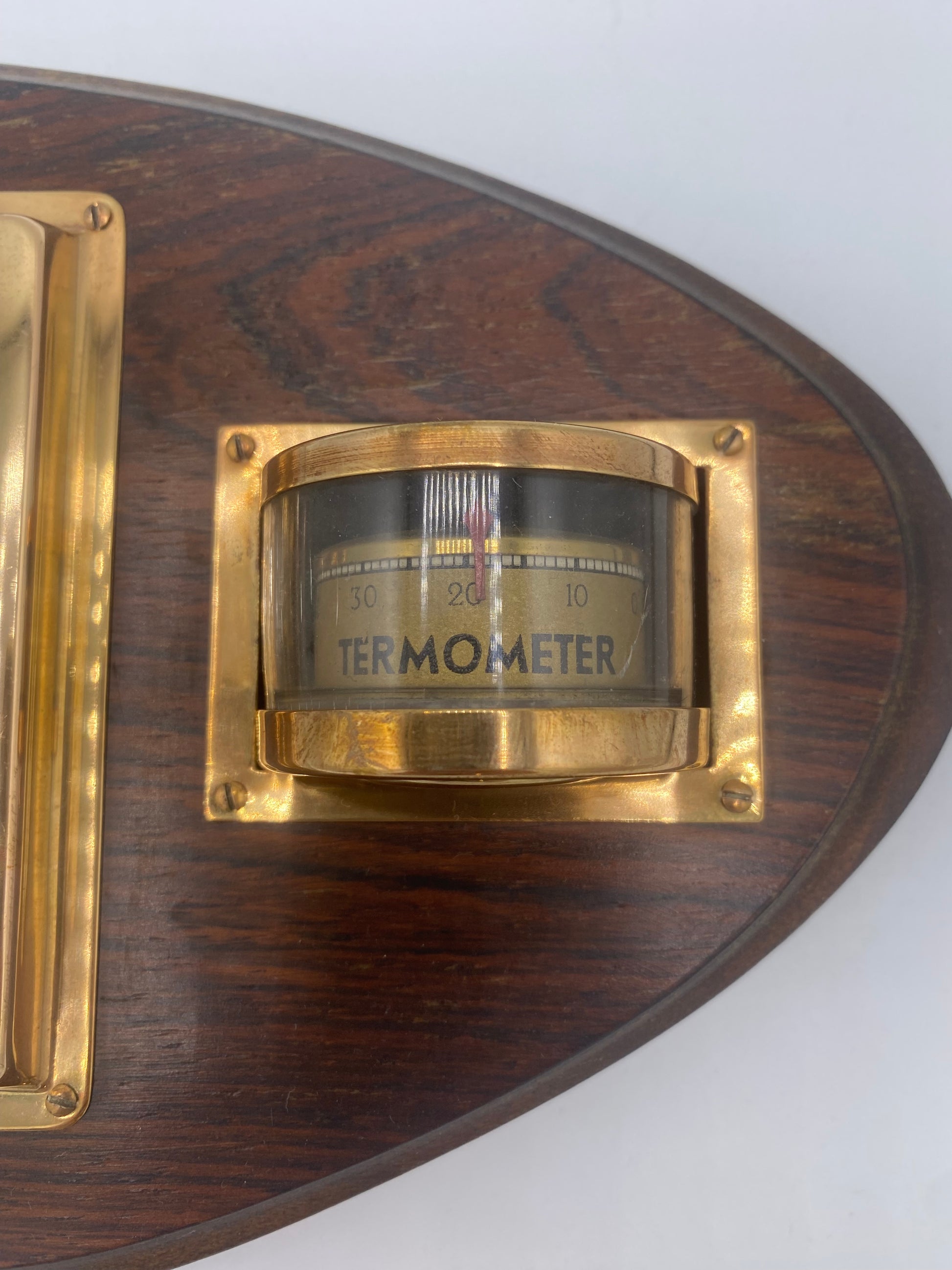 Art Deco Genia Barometer med Thermometer. Danmark. Start/midt 20. Årh
