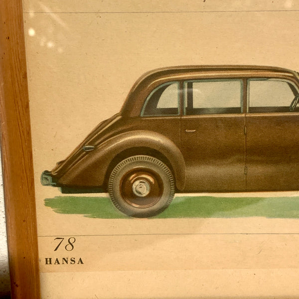 Hansa. Originalt indrammet bil udklip, fra midt 1900 tallet.