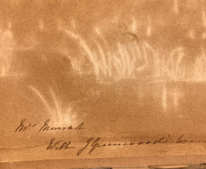 Antik akvarel maleri, USA, fra 1800 tallet