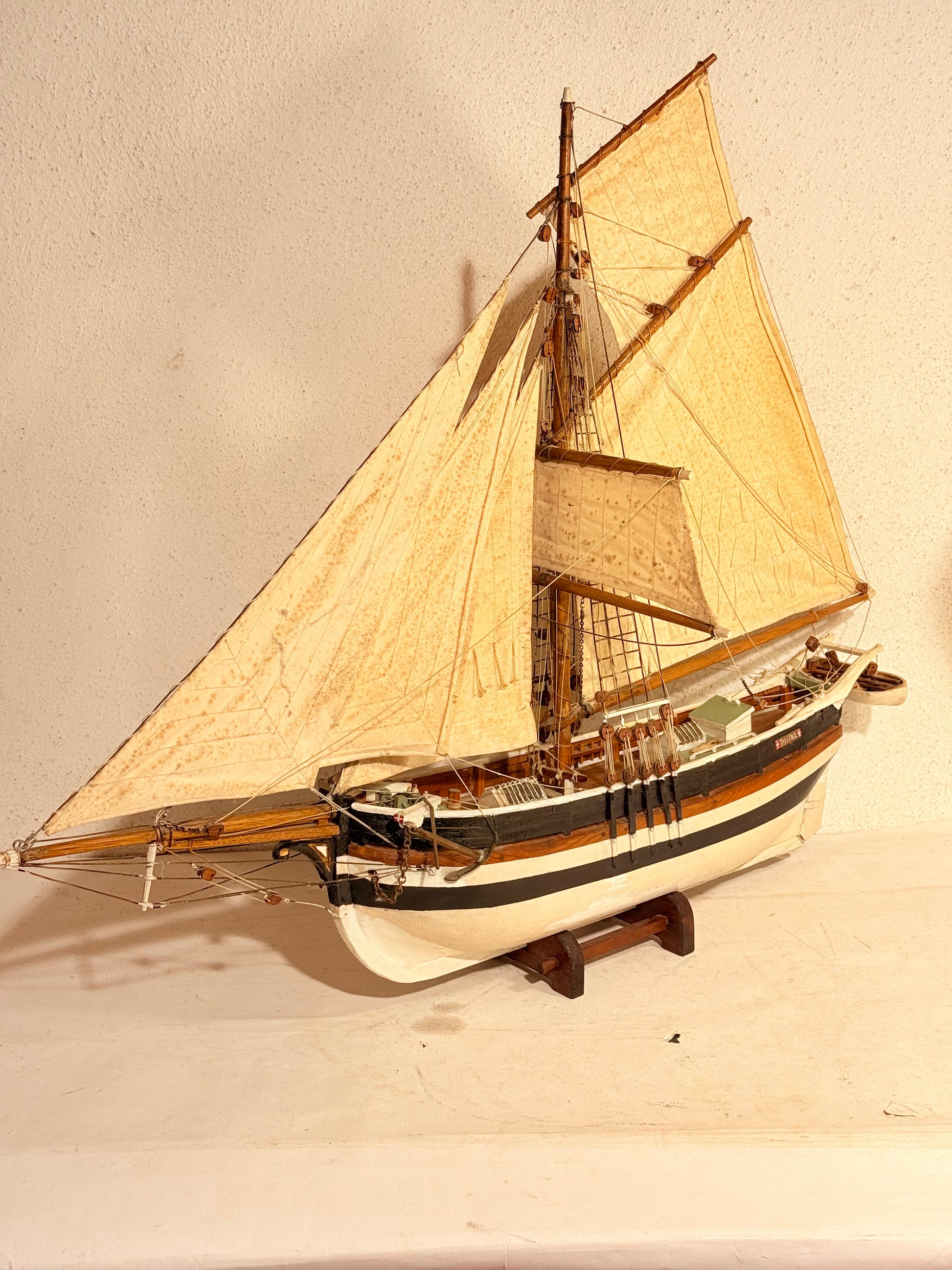 Antik håndbygget Modelskib af Marstal jagt, "Josina”