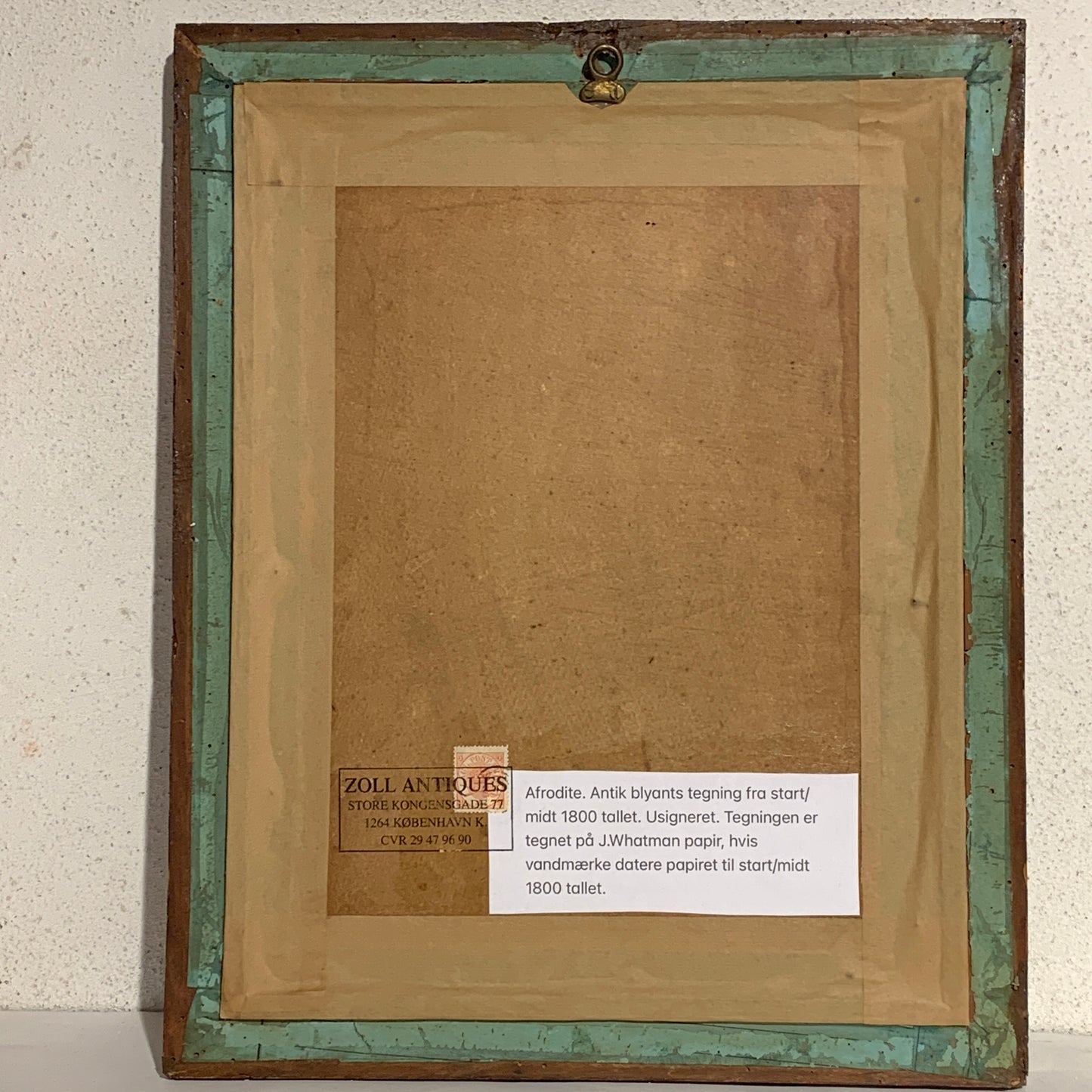 Afrodite. Antik blyants tegning fra start/midt 1800 tallet.