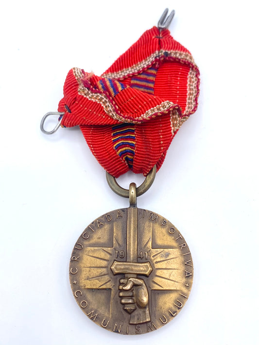 Rumænsk WW2 erindringsmedalje “Korstog mod Kommunismen”. Fra 1941