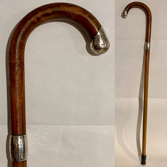 Kaj Georg Lendahi (1922-1967) sølv beslået manila stok. Fra 1930érne.