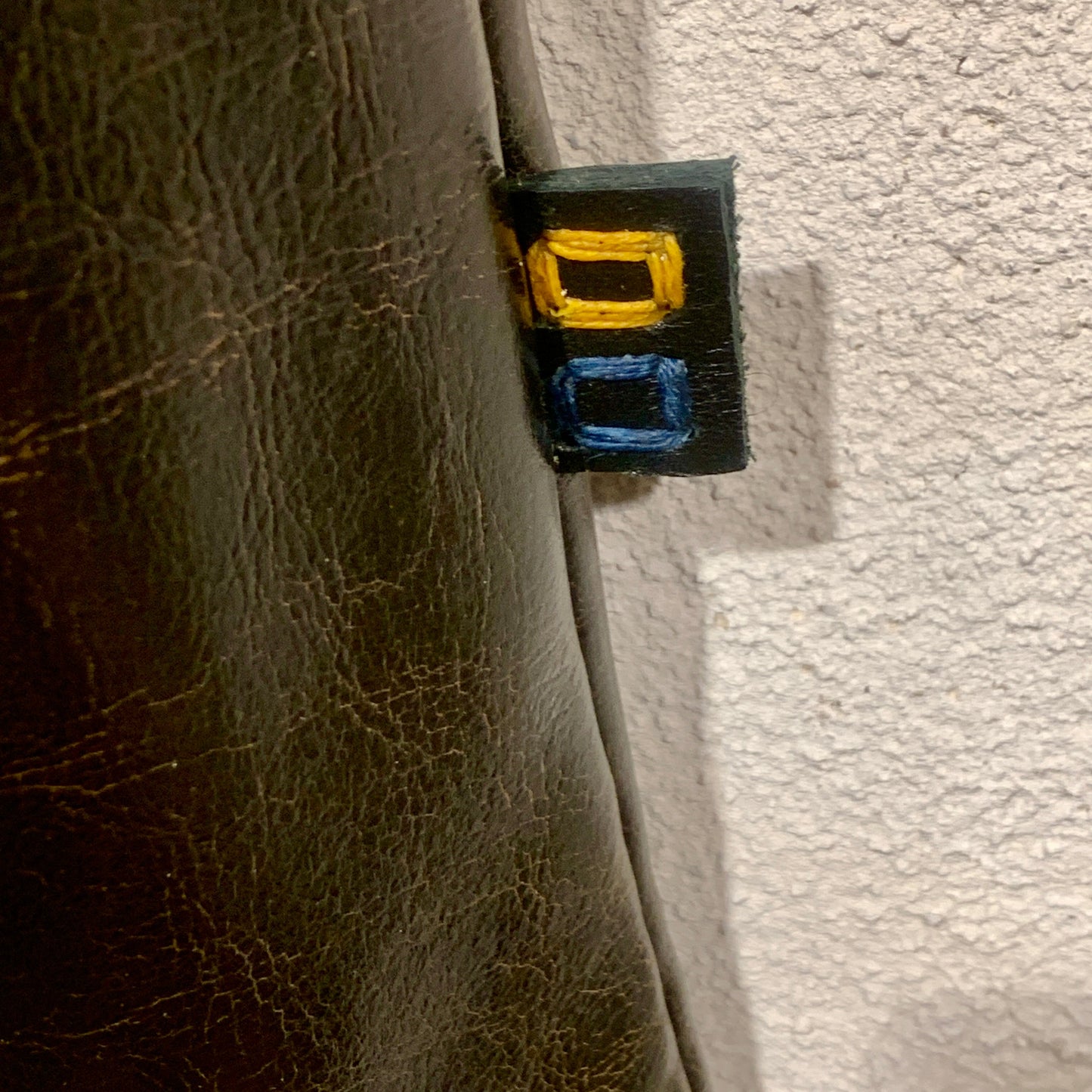 Håndsyet læder skuldertaske, Kim Zoll Designs.