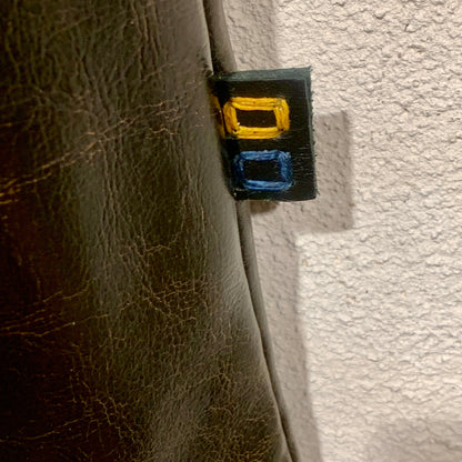 Håndsyet læder skuldertaske, Kim Zoll Designs.