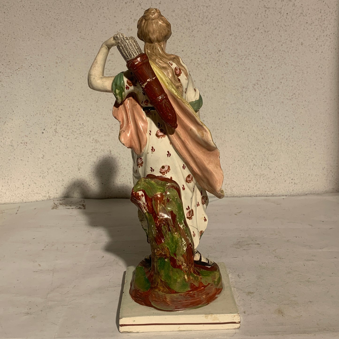 Antique Staffordshire Pearlware, Diana (Artemis), Goddess of the Hunt, from 1820.