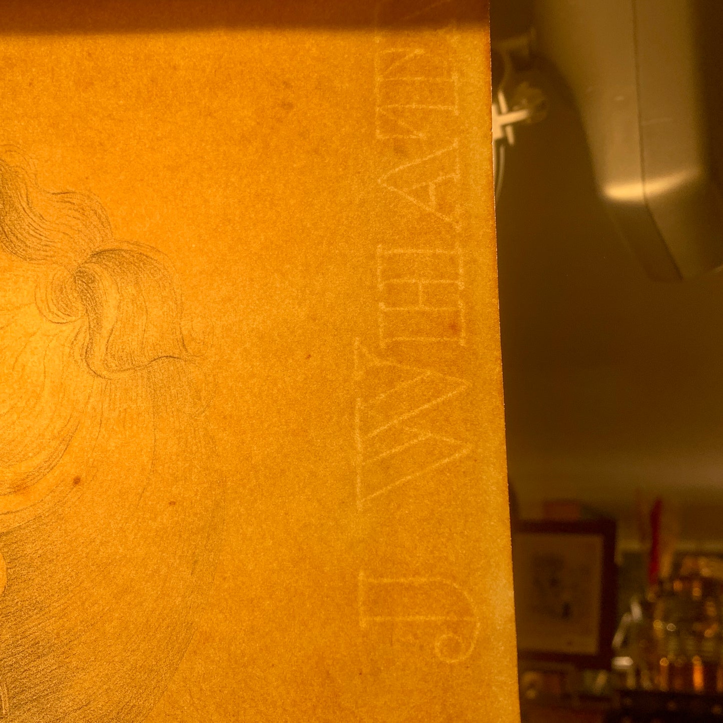 Afrodite. Antik blyants tegning fra start/midt 1800 tallet.