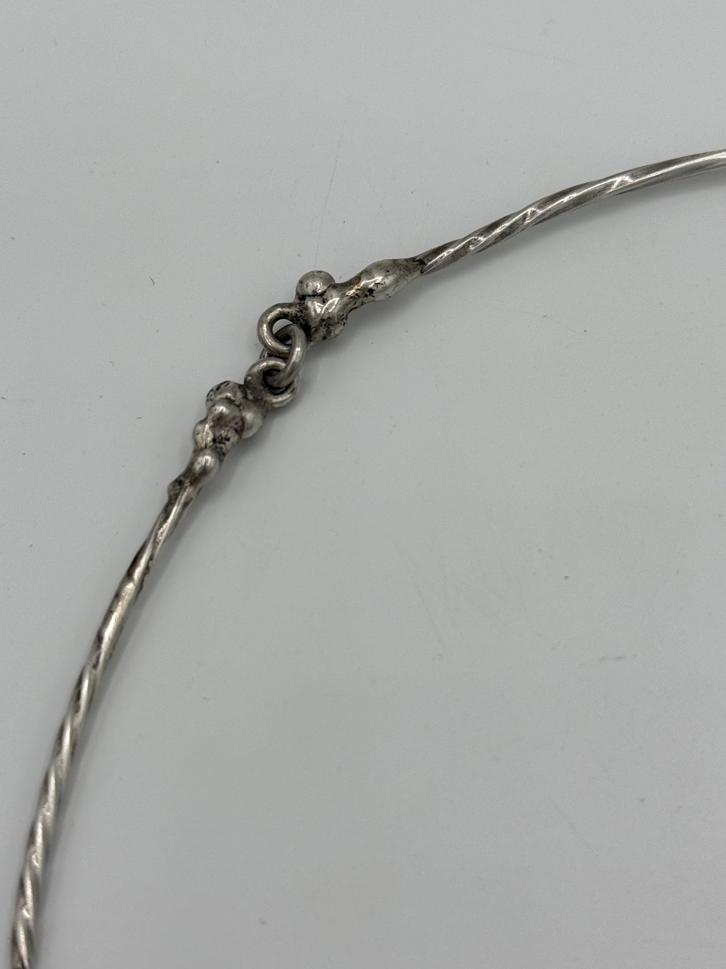 Vintage skønvirkestil Rav & Sterlingsølv hals collier. Gdansk, Polen. Fra 1980érne