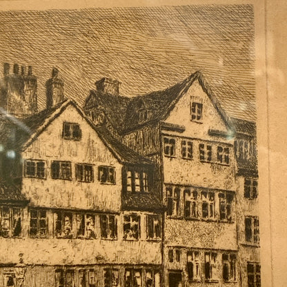 Hans Peter Storm (f.1878 til 1941.)Radering af gadeparti i København.