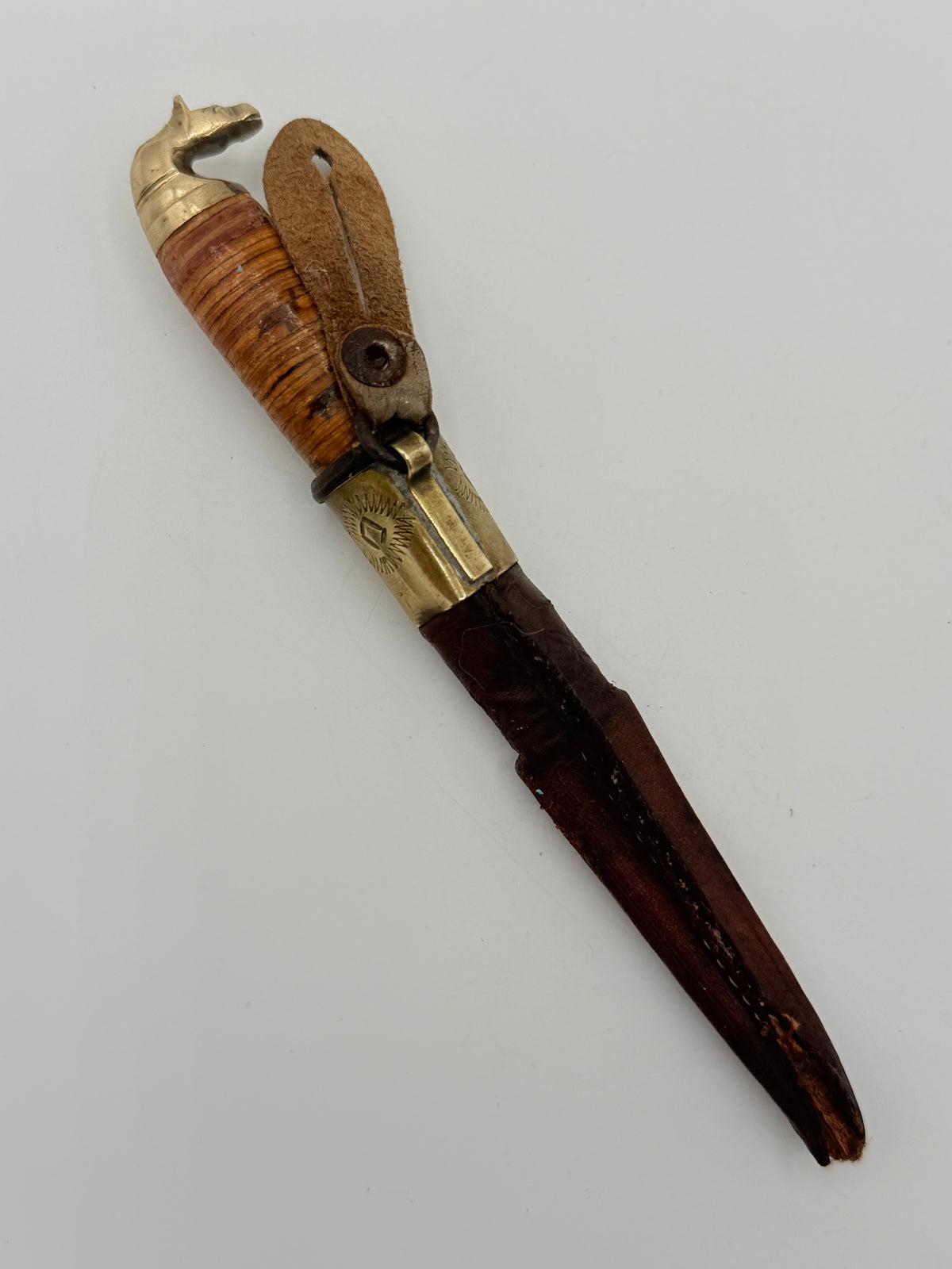 Miniature Hevospuukko kniv med skede. Finland. Midt 20. Årh