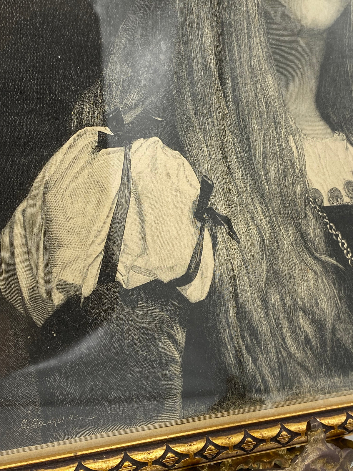 Vittoria Colonna. Antik dansk træsnitsgravering. Fra 1895