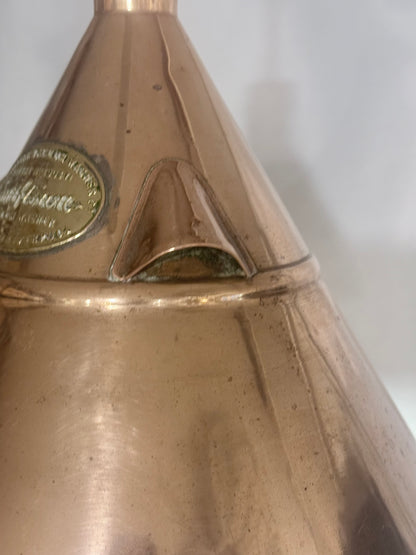 Antik "British Vacuum Washer Company" tragt lampe i kobber