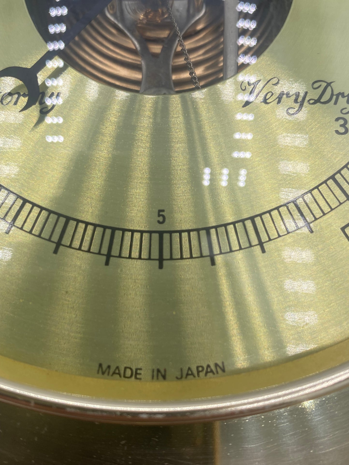 Vintage Japansk Barometer i koøje-/Skibsvindue-design. Japan. Slut 20. Årh