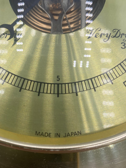 Vintage Japansk Barometer i koøje-/Skibsvindue-design. Japan. Slut 20. Årh
