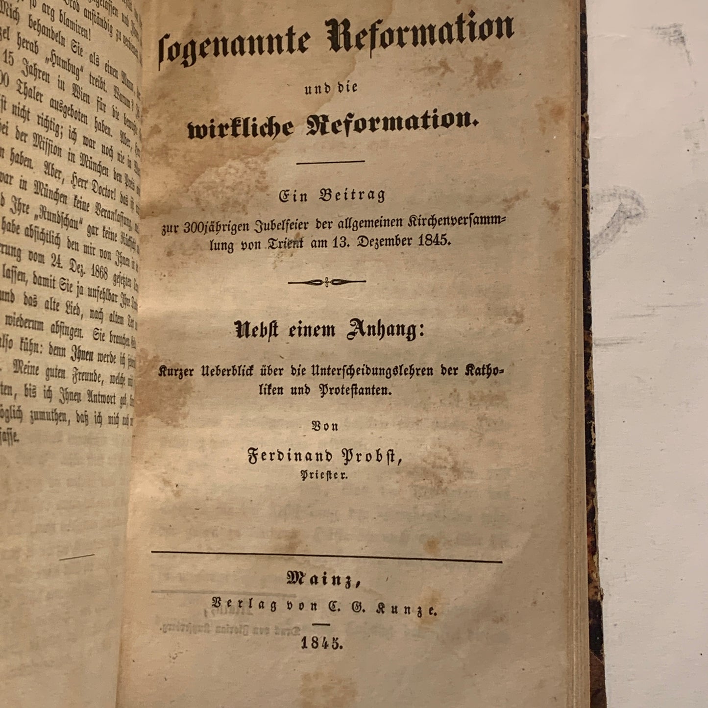 JLGrev Holstein et al. Antiquarian Danish/German collection of Catholic-Protestant debates, from 1845-1872.