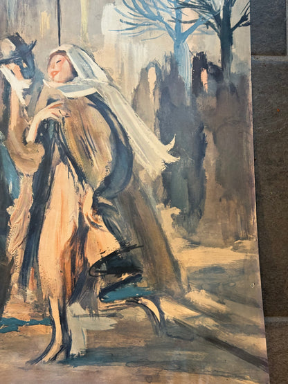 Maggi Baaring(f.1913-2004.)Vintage vinter plakat.