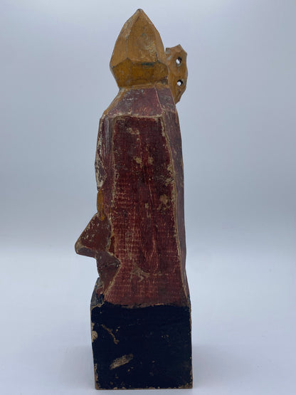 Fransk bispehelgen i træ - sculpture populaire religieuse. Fra slut 18.Årh. Start 19. Årh