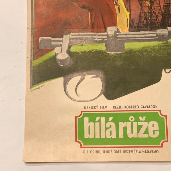 Vintage tjekkisk “La rosa blanca” filmplakat, fra 1974.